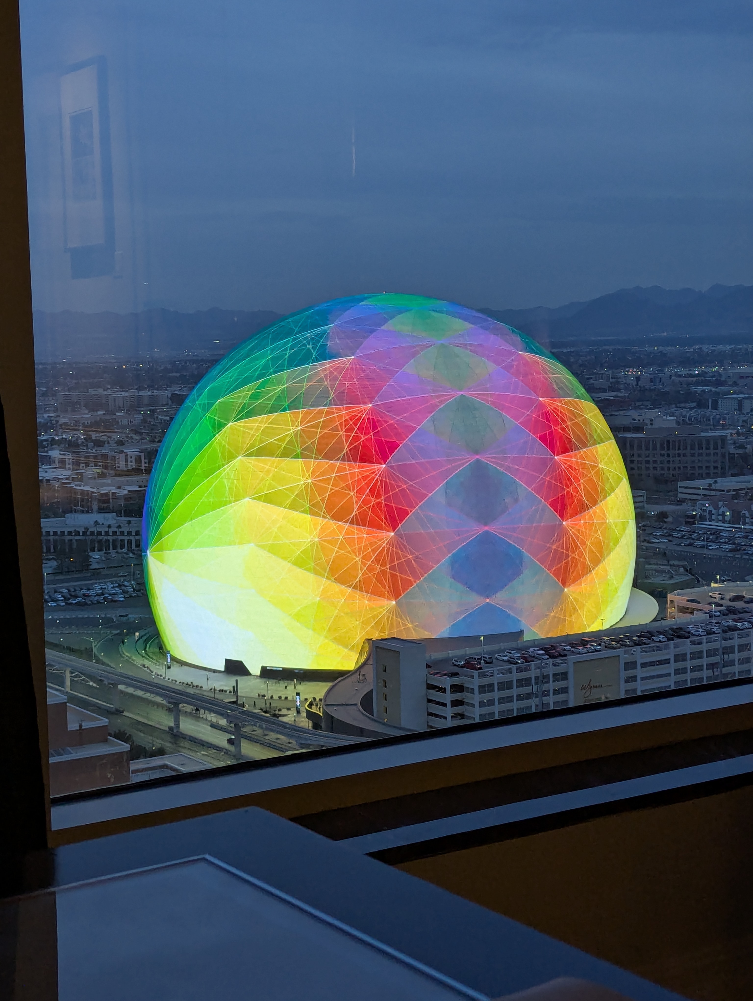 Las Vegas, The Sphere as seen from The Venetian